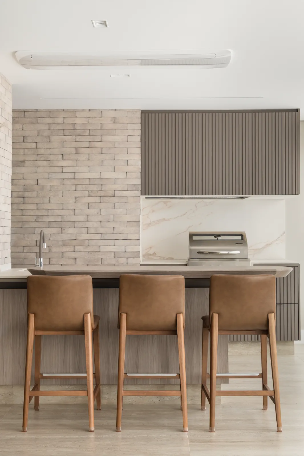 Apartamento Tangará, espaço gourmet com churrasqueira